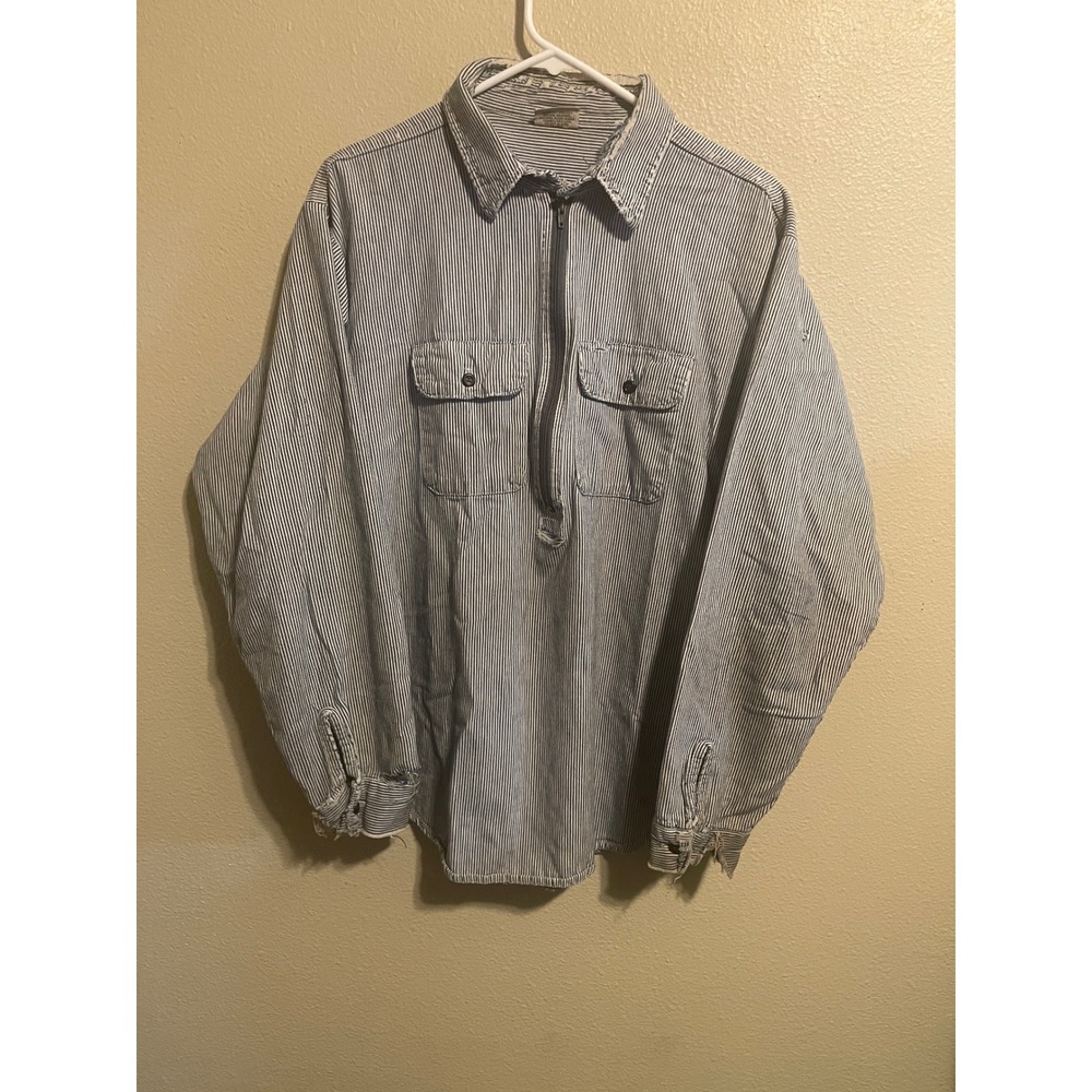 Vintage Five Brother‎ Striped Pullover Shirt Mens XL Workwear Grunge
Distressed